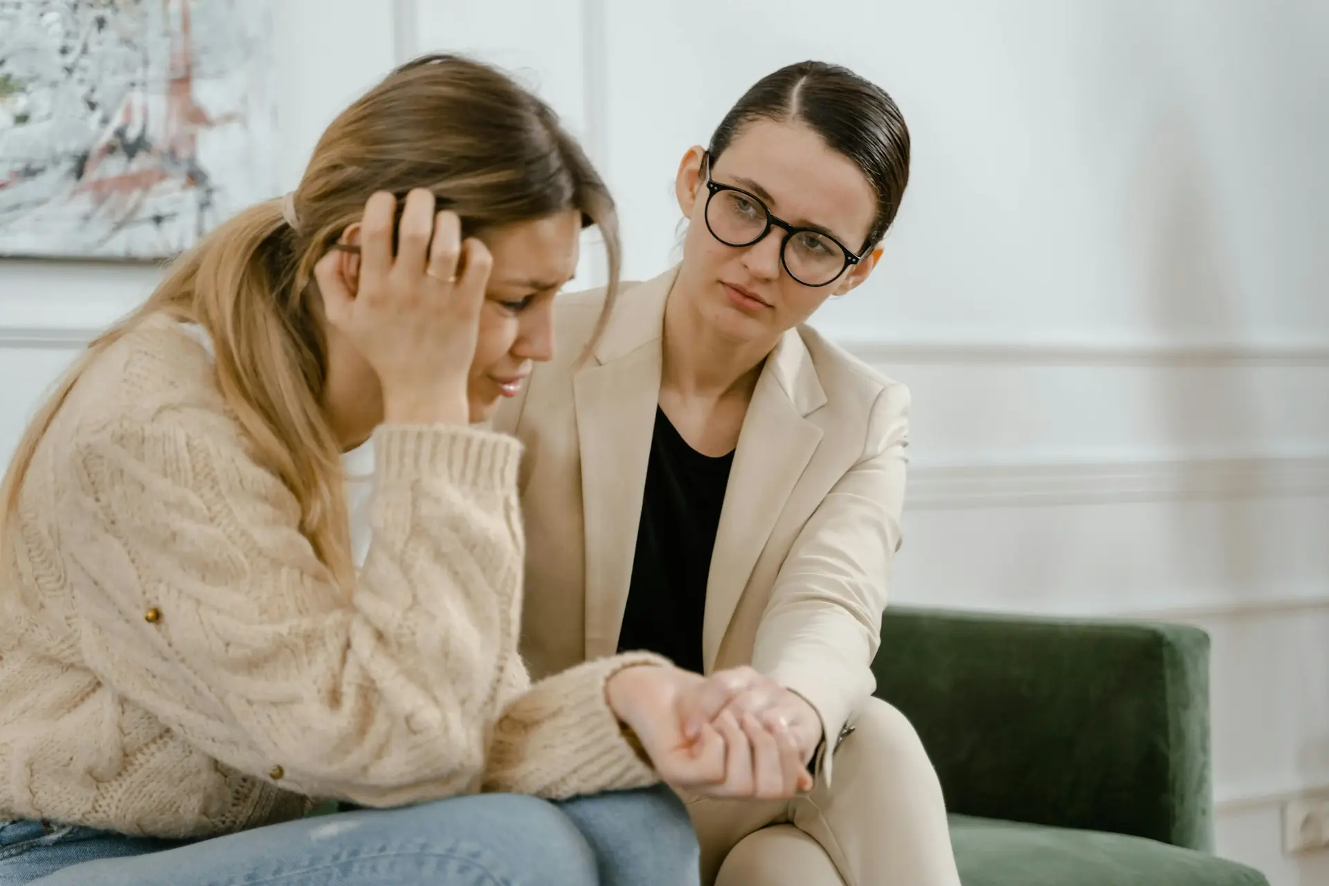 Woman Counsellor Counselling a Patient