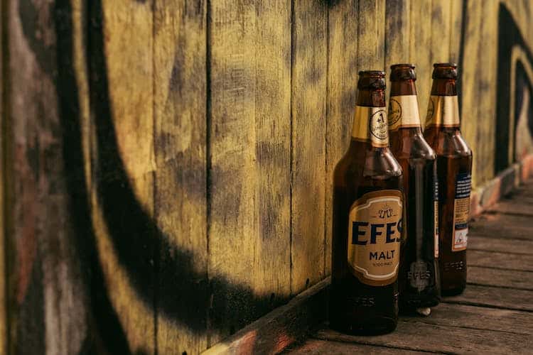 empty beer bottles